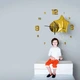 Настенные часы DIY с зеркальным 3D эффектом "Switch" золото - бескаркасные настенные 3Д часы, самоклеящиеся 50 х 50 см (1013321) - изображение 4