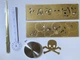 Настенные часы DIY 3D "Skull" золото - Большие бескаркасные 3Д часы 60-130 см, самоклеящиеся (1011358) - изображение 7
