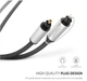 Кабель аудио Ugreen Toslink оптический 7 мм нейлоновая оплетка 1 м Black (AV108) - изображение 7