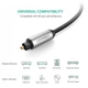 Кабель аудио Ugreen Toslink оптический 7mm нейлоновая оплетка 1М Black (AV108) - изображение 9