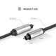 Кабель аудио Ugreen Toslink оптический 7mm нейлоновая оплетка 1М Black (AV108) - изображение 14