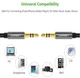 Кабель аудіо AUX Ugreen 3.5mm круглий 0.5M Black (AV119) - зображення 7