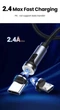 Кабель зарядный UGREEN Type-C / Micro USB 5V2.4A магнитный 1М Dark gray (US503) - изображение 5