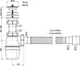 Сифон умывальник 1 1/2"с пластиковим выпуском 40х40/50, VTM А-7001 - изображение 2