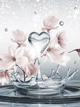 Светлые флизелиновые фотообои цветы 184x254 см 3Д Сердце на воде с магнолиями (10163V4A)+клей - изображение 2