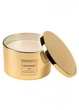 Ароматическая свеча AROMATHERAPY HOME PREMIUM EDITION свеча с 3 фитилями Золотой аромат ванильного пудинга. - изображение 1