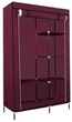 Шкаф тканевый раскладной Stenson 105х45х175 см R30898 wine red Бордовый - изображение 2