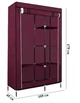 Шкаф тканевый раскладной Stenson 105х45х175 см R30898 wine red Бордовый - изображение 4