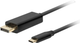 Kabel Lanberg USB-C do DisplayPort 4 K / 60 Hz 1 m Czarny (CA-CMDP-10CU-0010-BK) - obraz 1