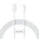 Кабель Baseus Superior Series (SUPERVOOC) Fast Charging Data Cable USB to Type-C 65W 2m (CAYS001002) White - зображення 1