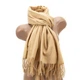 Женский кашемировый шарф LuxWear S128003 Песочный - изображение 1