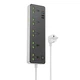 Мережевий фільтр Hoco AC13A 5x220V+3хUSB+1хType-C 2500W DC17W 1.5М електричний подовжувач швидка зарядка для пристроїв Чорний - изображение 1