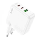 Зарядне мережеве Hoco C115A 2Type-C/USB PD65W швидка зарядка для телефона/смартфона для Android/Samsung/Xiaomi/Huawei/Meizu/Apple Білий - изображение 3
