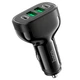 Зарядний автомобільний Hoco NZ11 Guide car charger (2USB/2Type-C 72W/3A PD/QC) Адаптер автомобільний Чорний - изображение 3