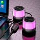 Комп‘ютерні колонки Bluetooth BOROFONE BP12 Colorful портативні колонки, BT v5.2/USB/AUX 12 видів підсвічування Чорний - изображение 6