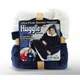 Плед толстовка двухсторонняя халат с капюшоном и рукавами Huggle Hoodie One Size Синий - изображение 3
