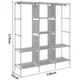Шафа тканинна розкладна Stenson 130х45х175 см (R30897 grey) - зображення 4