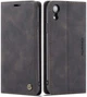 Чохол книжка Caseme з магнітом для iPhone XR чорний гаманець - зображення 1