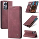 Чехол книжка Caseme с магнитом для Xiaomi Redmi Note 12S бордовый бумажник - изображение 2