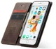 Чехол книжка Caseme с магнитом для iPhone 7 / 8 кофейный бумажник - изображение 2