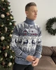 Чоловічий новорічний светр з оленями "House" Синій, під шию, розмір 3XL - зображення 3