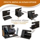 Настольный органайзер подставка с крючком Модифицированная Teslyar для телефона наушников часов Черный (PP0007) - изображение 9