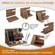 Настольный органайзер подставка с крючком Модифицированная Teslyar для телефона наушников часов Светло-коричневый (PP0006) - изображение 8