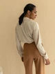 Блузка женская Seventeen из шелка Армани блуза свободного кроя с приспущенным рукавом S-M Молочная 2126.5589 - изображение 2