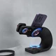 Беспроводная зарядная подставка 4в1 VIKEFON 15 Вт для IPhone, AirPods, Apple Watch, черная (72942682) - изображение 3