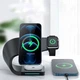 Беспроводная зарядная подставка 4в1 VIKEFON 15 Вт для IPhone, AirPods, Apple Watch, черная (72942682) - изображение 5