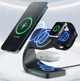 Беспроводная зарядная подставка 4в1 VIKEFON 15 Вт для IPhone, AirPods, Apple Watch, черная (72942682) - изображение 14