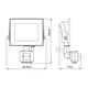 Прожектор Feron LL-2010ARD 10W із датчиком 800Lm 6500K - зображення 3