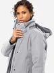 Куртка демисезонная удлиненная с капюшоном женская Jack Wolfskin Salier Coat 1116141-6315 M Серая (4064993907926) - изображение 4