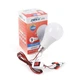 Светодиодная LED лампа 12V 9W лампочка кемпинговая на проводе 2м с зажимами (крокодилами), выключателем и металлическим крючком для подвешивания, холодный белый - изображение 1