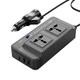 Автомобильный инвертор XO CZ011 200W (x2 USB Type-A, Type-С , DC, 5V/12V, CN/EU, LED-дисплей, прикуриватель, розетка в машину) - Черный - изображение 5