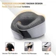 Дорожная подушка ортопедическая для путешествий Royal Rest Memory Foam 28*25*13см Серая (RR-07) - изображение 4