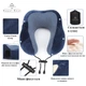 Дорожная подушка ортопедическая для путешествий Royal Rest Memory Foam 27*25*12см Синя (RR-03) - изображение 2