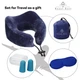 Дорожня подушка ортопедична для подорожей Royal Rest Memory Foam 27*29*15см Синя (RR-02) - зображення 8