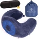 Дорожня подушка ортопедична для подорожей Royal Rest Memory Foam 28*28*13см Синя (RR-01) - зображення 1