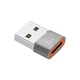 Адаптер-mini OTG, 6 А, USB на Type C, 120 Вт (серый) - изображение 1