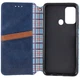 Кожаный чехол книжка GATMEN PREMIUM Cubic (PU) для ZTE Blade A52 Blue - изображение 3