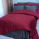 Постільна білизна MERISET ДУЕТ ANTHRACITE/WINE BORDO Premium Сатин однотон Полуторна 550347-1 - зображення 2