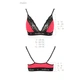 Эластичный топ с кружевом Passion PS001 TOP L, red-black - изображение 5