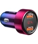 Автомобільний зарядний пристрій Baseus Magic Series Dual 2USB 45W CCMLC20A-09 Red - зображення 3