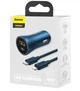 Автомобильное зарядное устройство Baseus Golden Contactor Pro Dual Quick Charger USB+Type-C+Cable Type-C to Lightning 40W TZCCJD-03 Blue - изображение 6