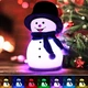 Дитячий силіконовий нічник Сніговик Snowman LJC-118 світильник акумуляторний іграшка для сну - зображення 1