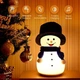 Дитячий силіконовий нічник Сніговик Snowman LJC-118 світильник акумуляторний іграшка для сну - зображення 2