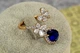 Кольцо Xuping Jewelry Марсель с синим камнем раздвижное р 16 золотистое - изображение 2