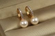 Серьги Xuping Jewelry юность с жемчугом 2 см золотистые - изображение 1