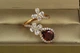 Кольцо Xuping Jewelry Марсель с красным камнем раздвижное р 16 золотистое - изображение 2